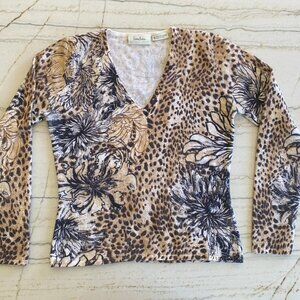 Neiman Marcus 100% Cashmere V-Neck Sweater Sz M